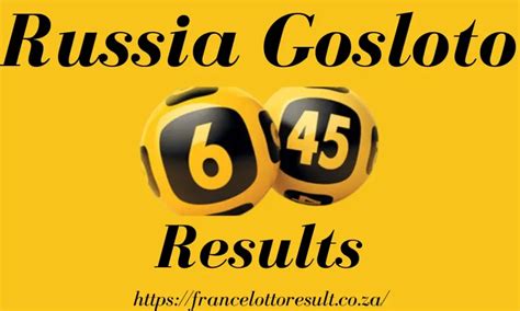 rassian gohst lotto result|Gosloto 6/45 Results .
